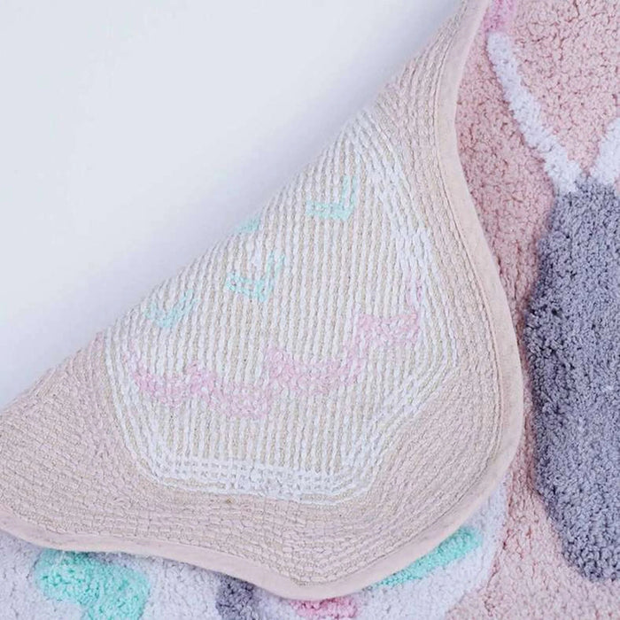 Butterfly Tufted Bath Mat 50X80 Cm - White Pan Home