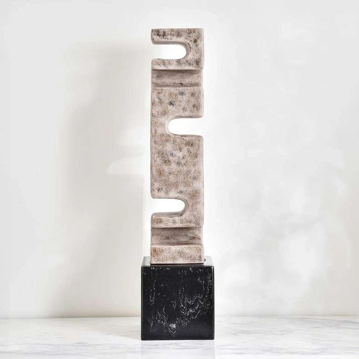 Byron Polyresin Large Decor Sculpture 20X20X84.5Cm - Brown Pan Home