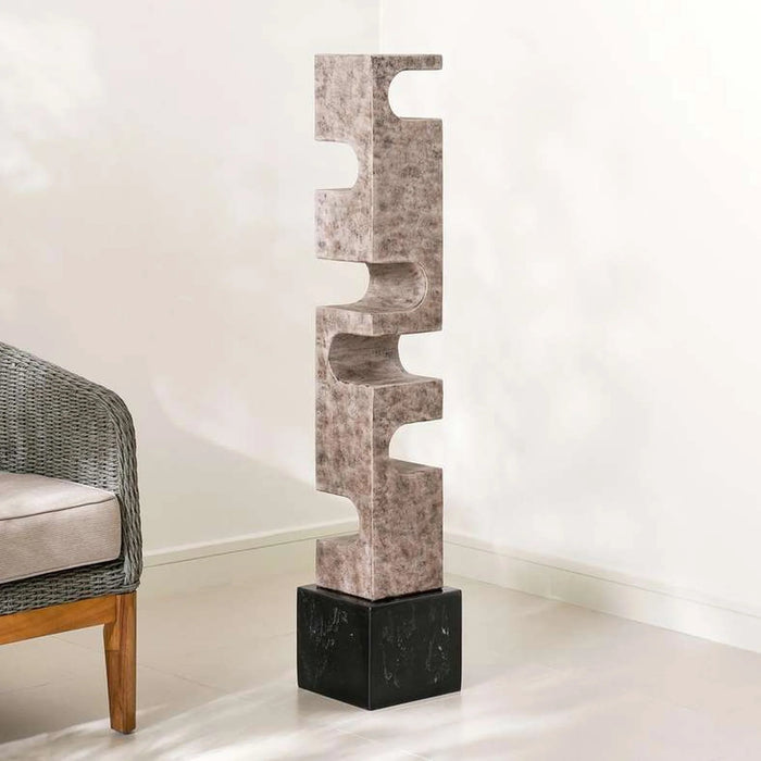 Byron Polyresin Large Decor Sculpture 24X24X124.5Cm - Brown