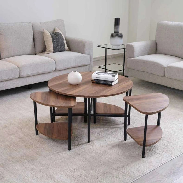 Caballo Coffee Table 4 End Table Set - Brown Black