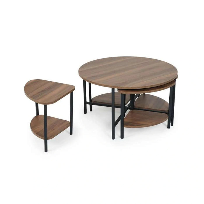 Caballo Coffee Table 4 End Table Set - Brown Black