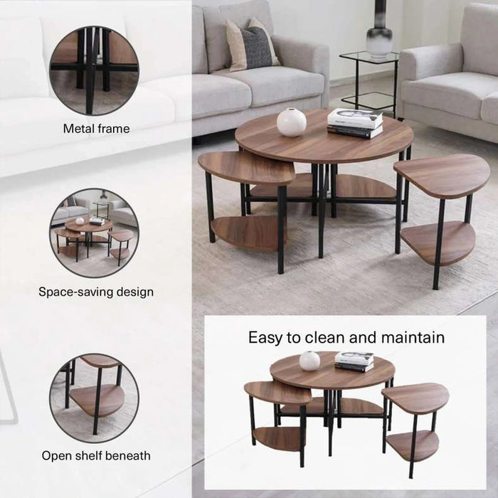 Caballo Coffee Table 4 End Table Set - Brown Black