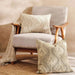 Cadence Leaf Embroidered Filled Cushion 50X50Cm - Natural Pan Home