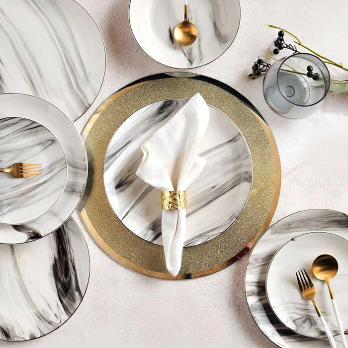 Cadenza 18-Piece Porcelain Dinner Set -White