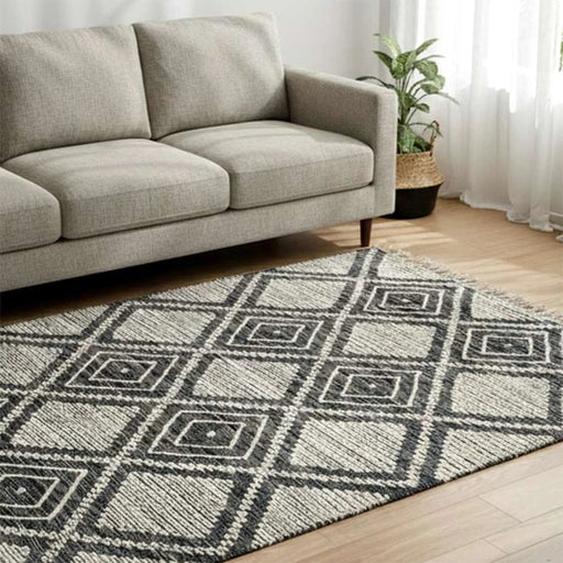Cadlyn Woven Wool Dhurrie 120X180Cm - Black Pan Home