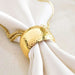 Caesna 4 Piece Napkin Ring Set 4.6X2.8Cm- Gold Pan Home