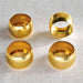 Caesna 4 Piece Napkin Ring Set 4.6X2.8Cm- Gold Pan Home