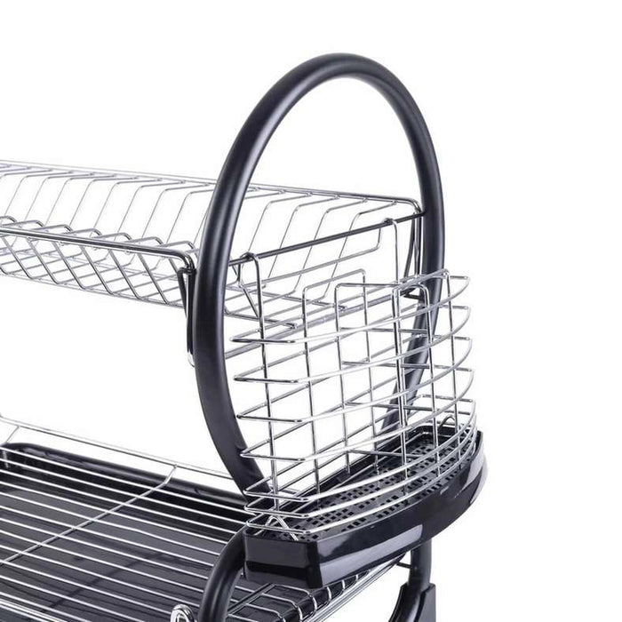Caisson 2-Tier Dish Rack Black Pan Home