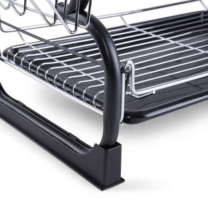 Caisson 2-Tier Dish Rack Black Pan Home