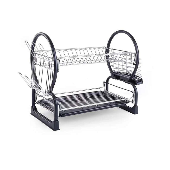 Caisson 2-Tier Dish Rack Black Pan Home