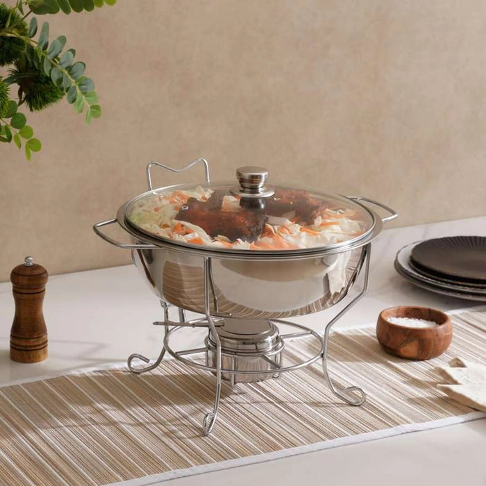 Calda Chafing Dish With Lid 4L - Chrome