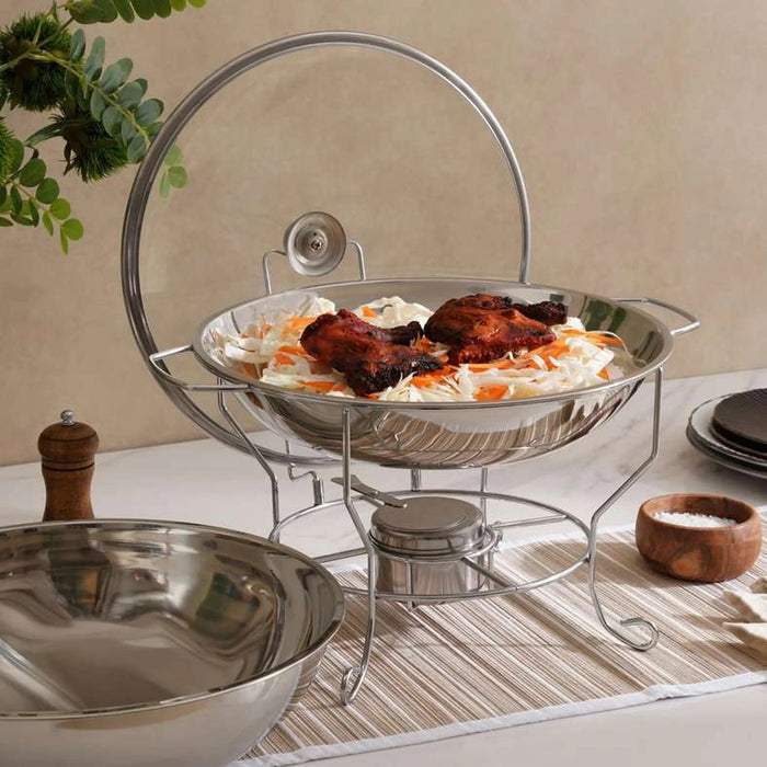 Calda Chafing Dish With Lid 6L - Chrome
