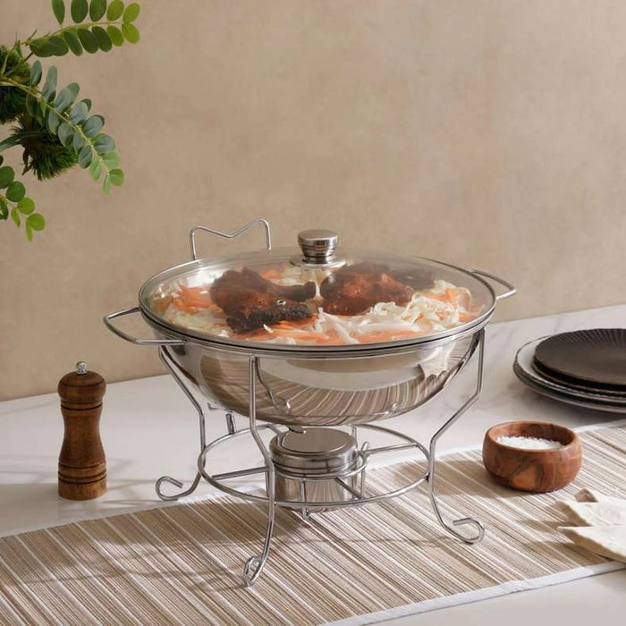 Calda Chafing Dish With Lid 8L - Chrome