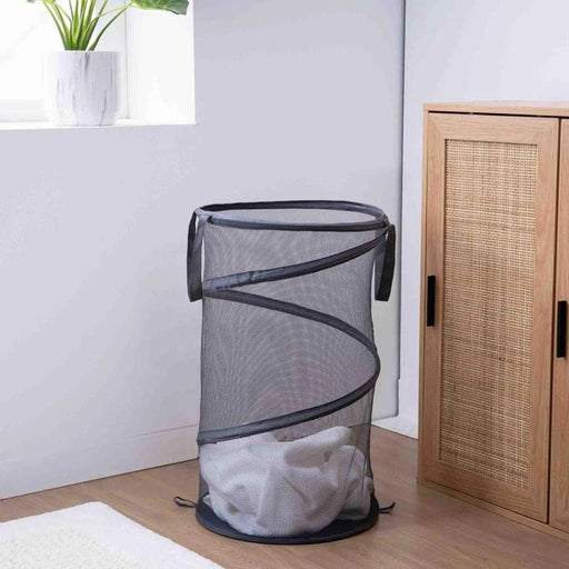 Caleb Pop Up Laundry Hamper - Grey Pan Home