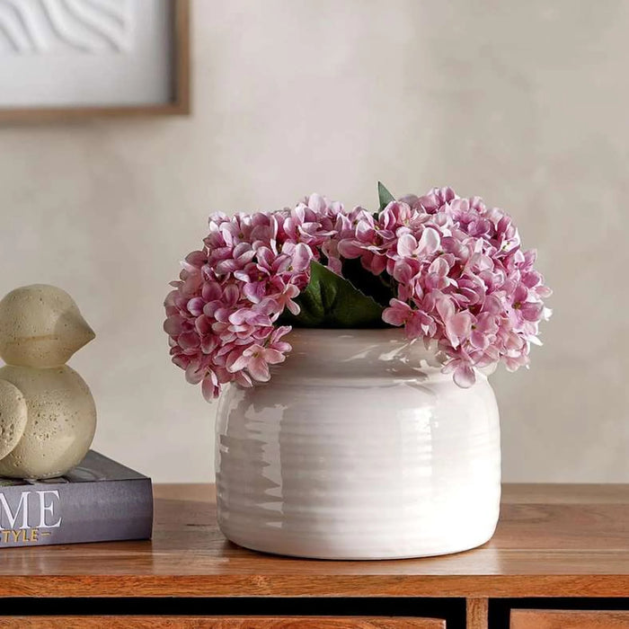 Caleby Ceramic Vase 21X21X16.5Cm -White