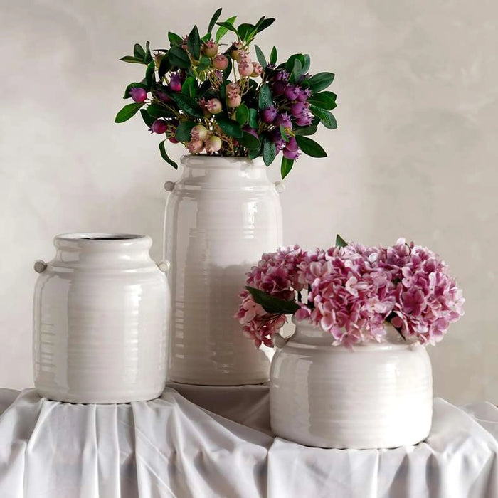 Caleby Ceramic Vase 21X21X16.5Cm -White
