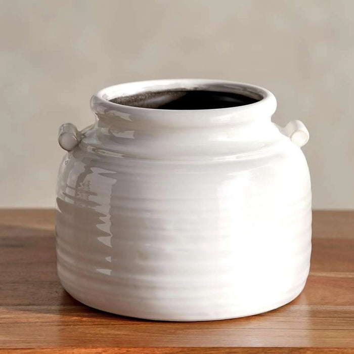 Caleby Ceramic Vase 21X21X16.5Cm -White