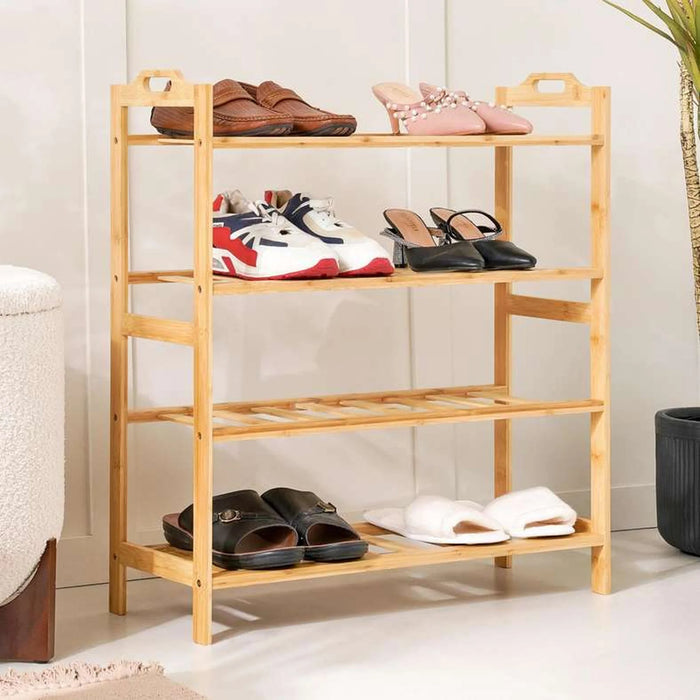 Calida 4-Tier Bamboo Shoe Rack 68.5X26X75.5Cm - Natural