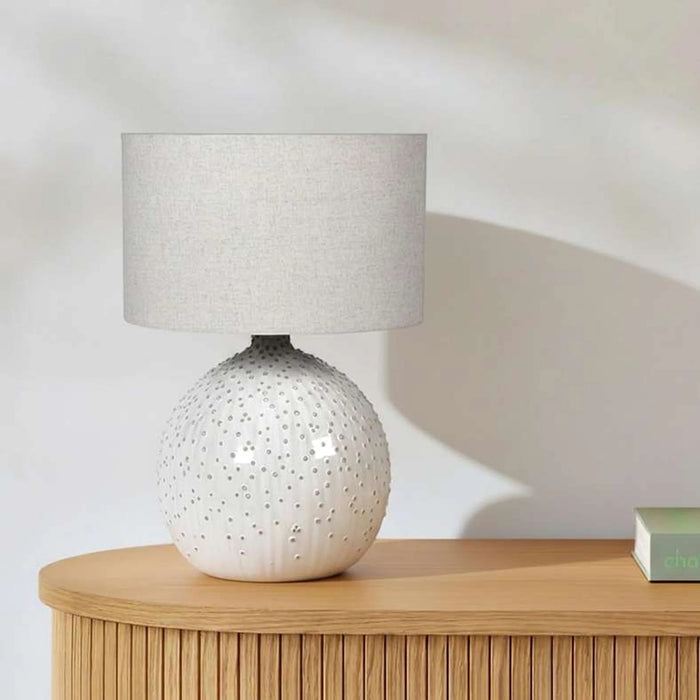 Callen E27 Ceramic Table Lamp 45X65Cm - White