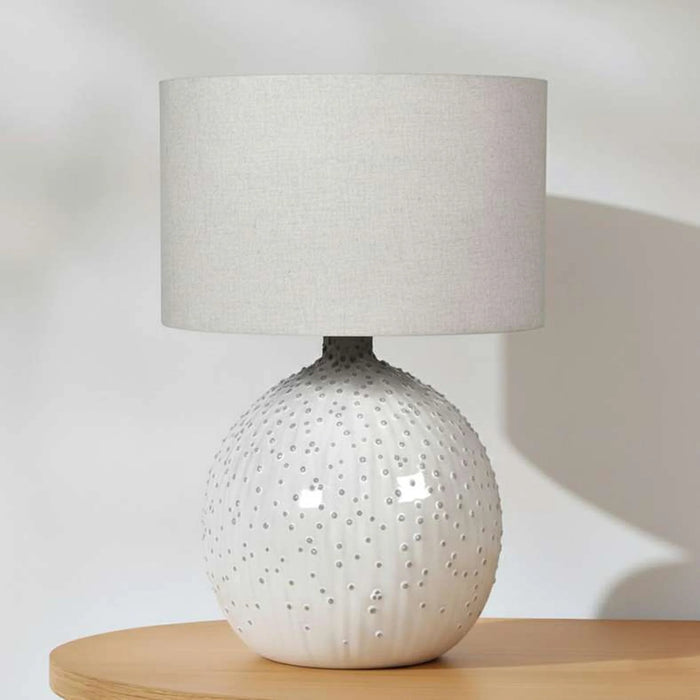 Callen E27 Ceramic Table Lamp 45X65Cm - White