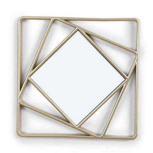 Callisto Set Of 3 Decorative Square Plastic Mirror 25Cm - Champagne Gold Pan Home