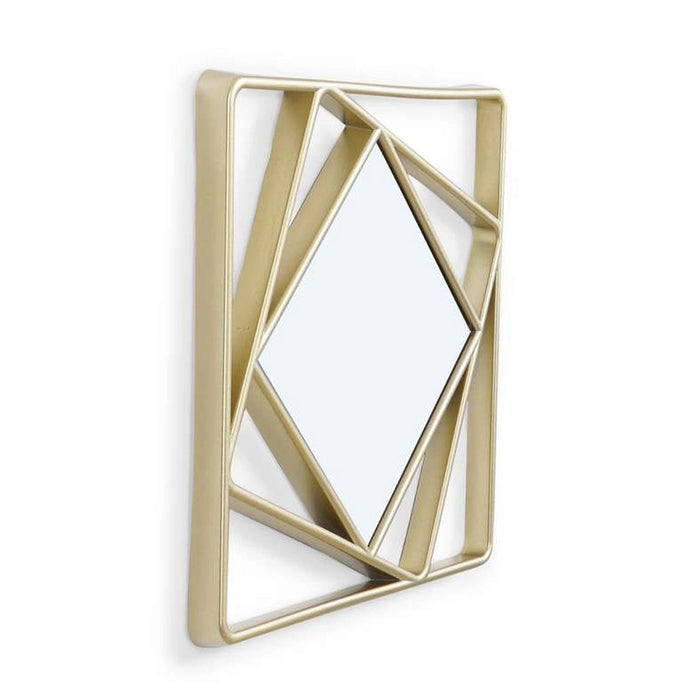 Callisto Set Of 3 Decorative Square Plastic Mirror 25Cm - Champagne Gold Pan Home