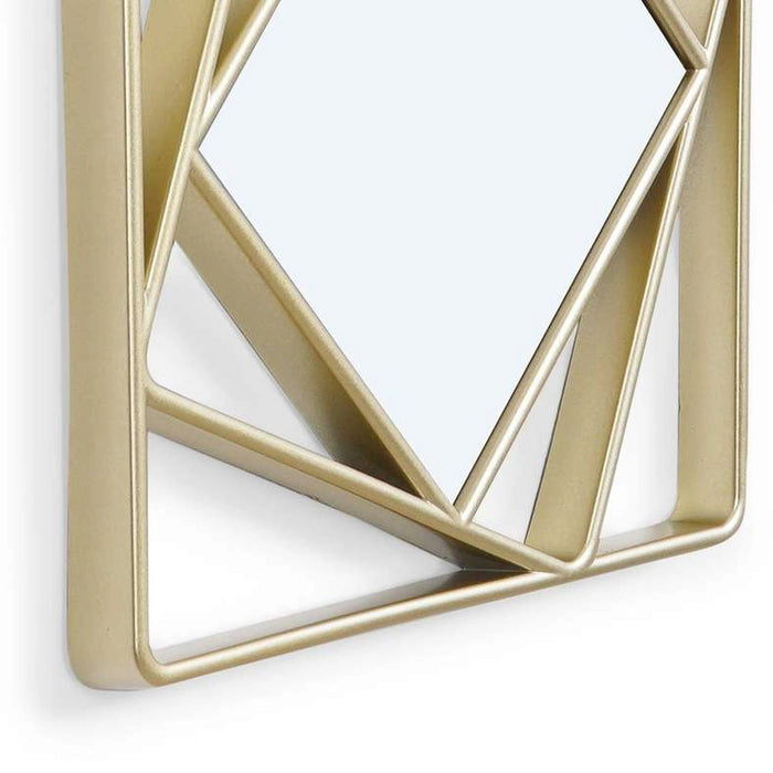 Callisto Set Of 3 Decorative Square Plastic Mirror 25Cm - Champagne Gold Pan Home