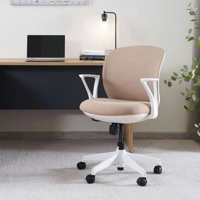 Calloway Office Low Back Chair Mesh Fabric - Beige Pan Home