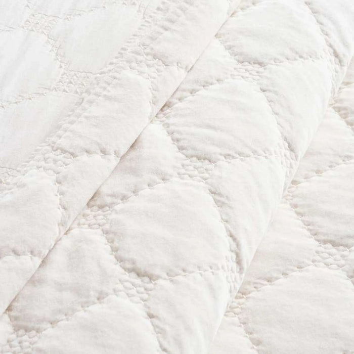 Cameron Cotton Velvet 3-Piece Bedspread Set  220X230Cm - Ivory Pan Home
