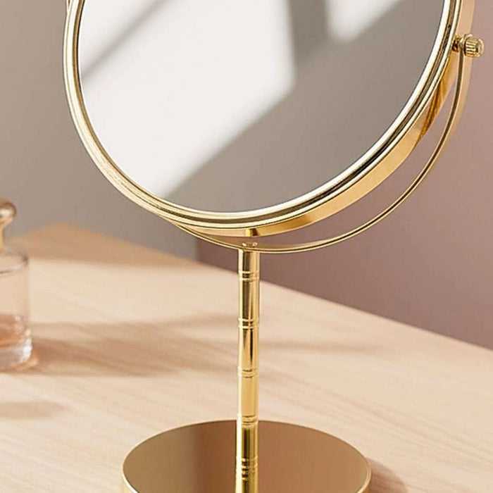 Campbell Double Sided Vanity Mirror 1X/5X Magnification 28.4X15X42 -Gold