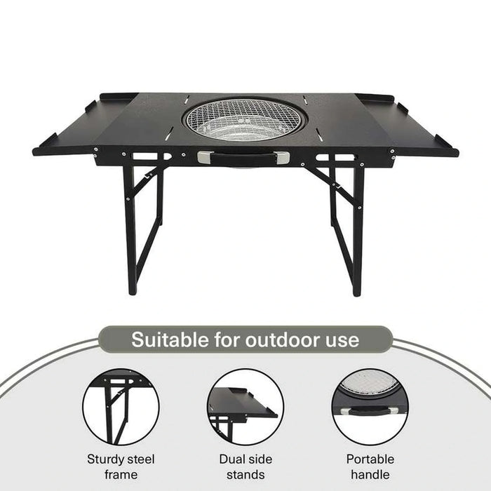 Campingaz  Charcoal Bbq Set With Side Stand - Black Pan Home
