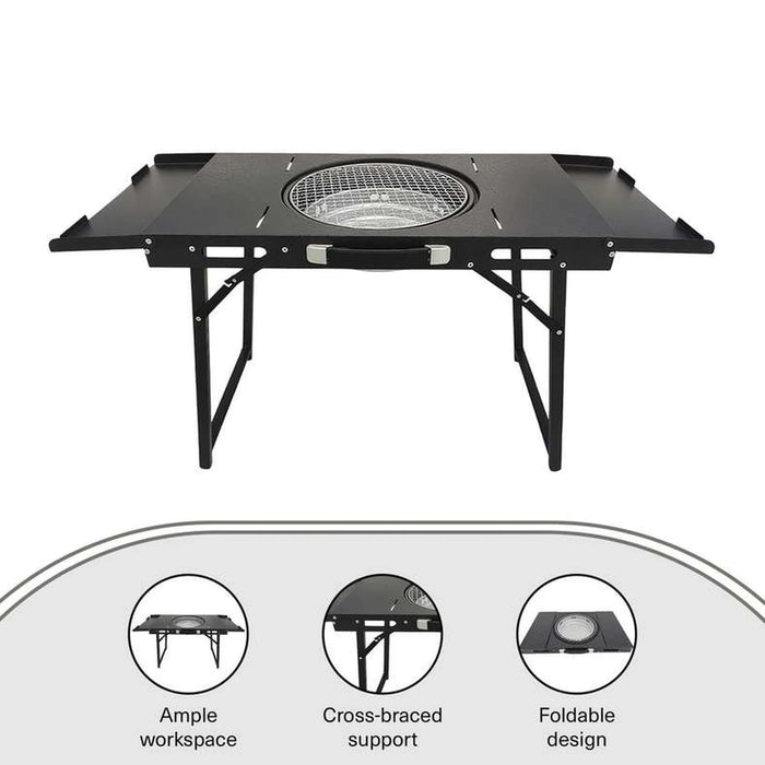 Campingaz  Charcoal Bbq Set With Side Stand - Black Pan Home