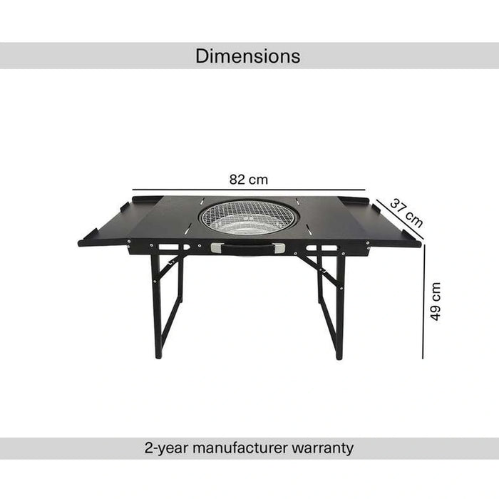Campingaz  Charcoal Bbq Set With Side Stand - Black Pan Home