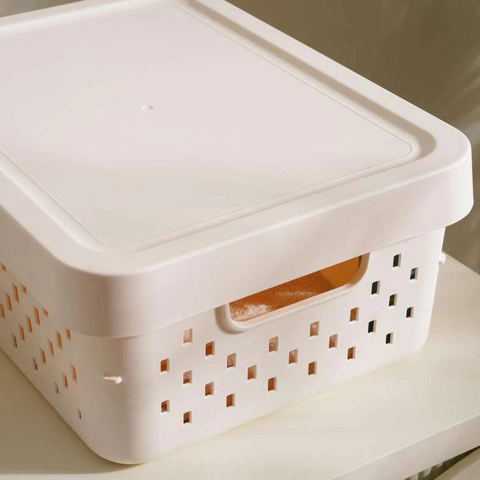 Canna Stackable Storage Box With Lid 11L - White Pan Home