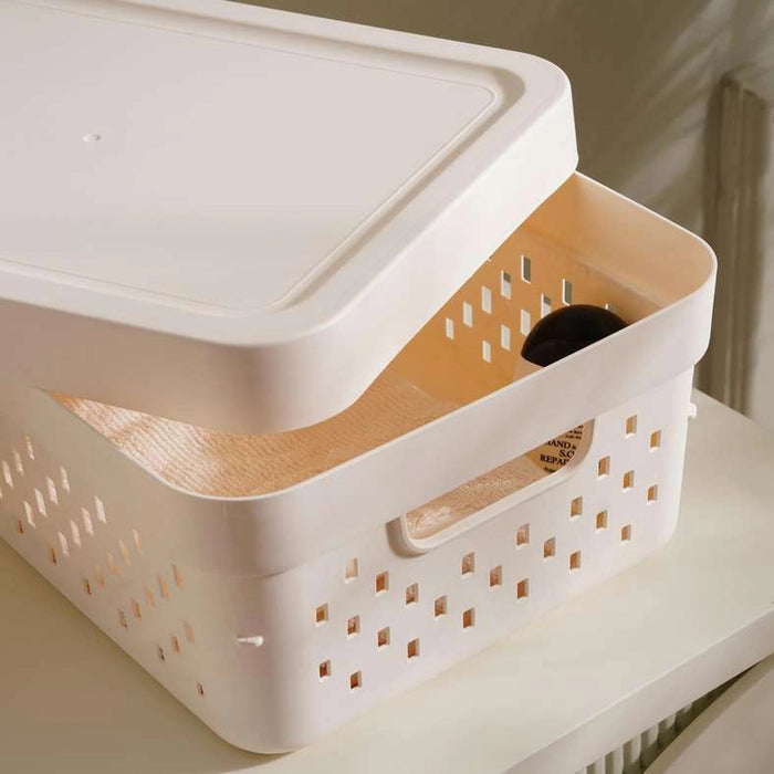 Canna Stackable Storage Box With Lid 11L - White Pan Home