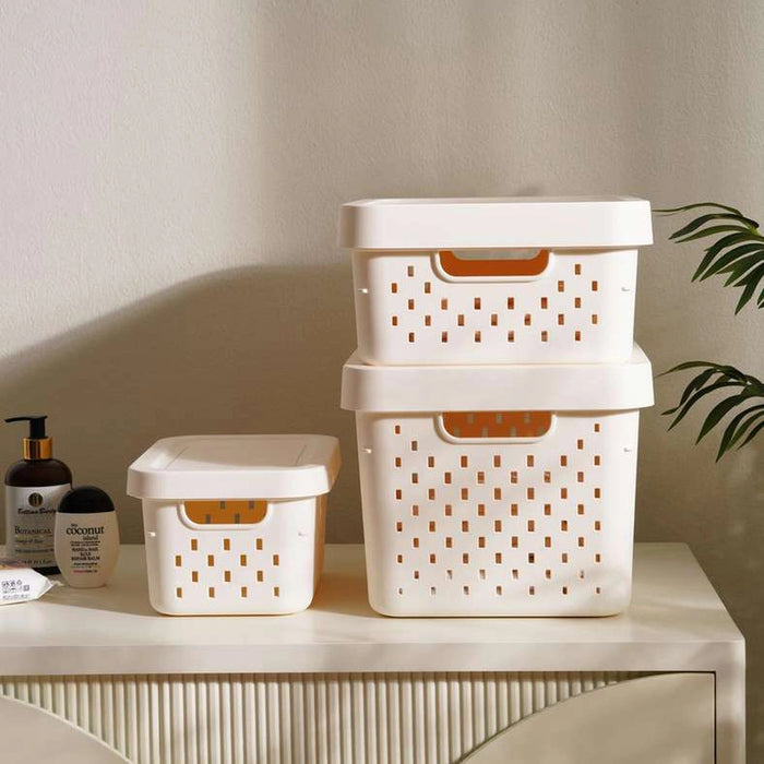 Canna Stackable Storage Box With Lid 11L - White Pan Home
