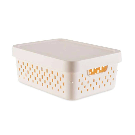 Canna Stackable Storage Box With Lid 11L - White Pan Home