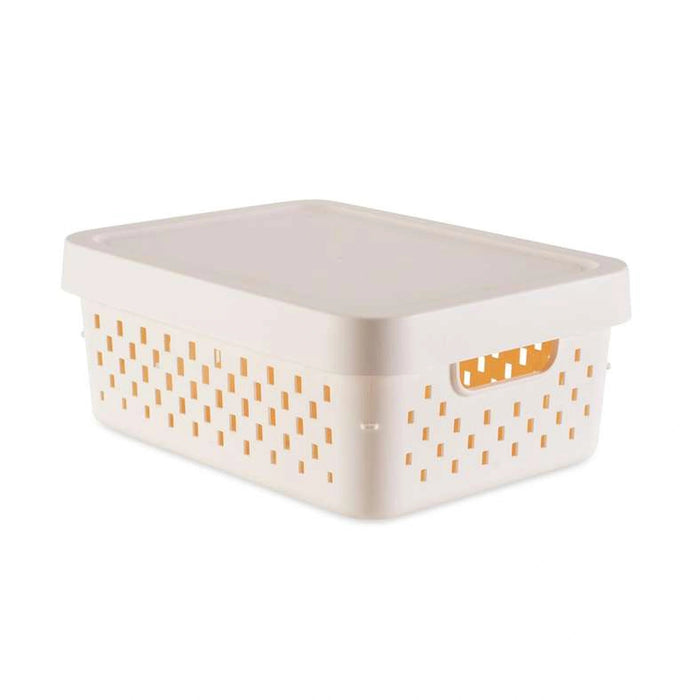 Canna Stackable Storage Box With Lid 11L - White Pan Home