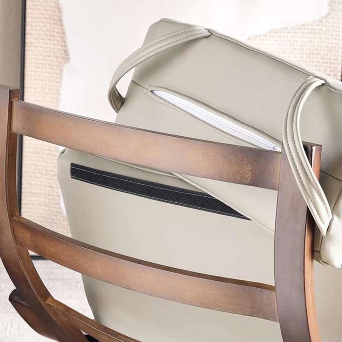 Cantilever Relax Chair - Beige & Walnut