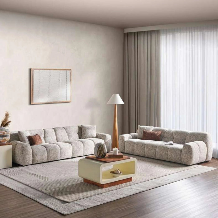 Canyon Curve 3 Seater Sofa - Beige Pan Home