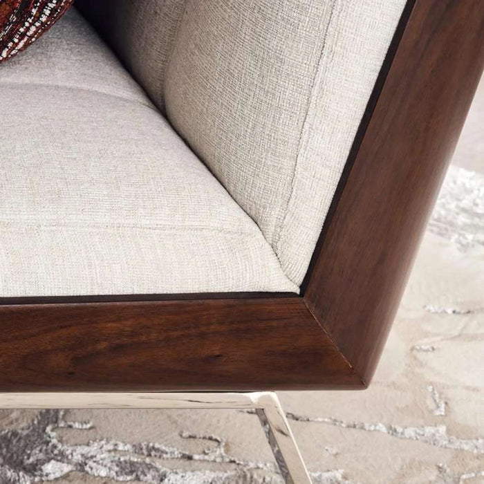 Capitonne Single Seater Sofa - Beige