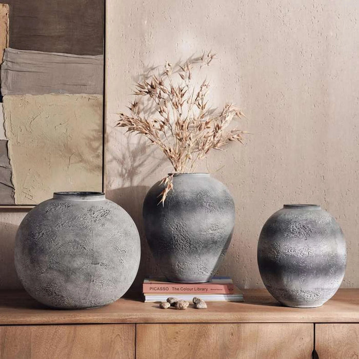 Capri Terracotta Vase 25X25X28Cm - Grey