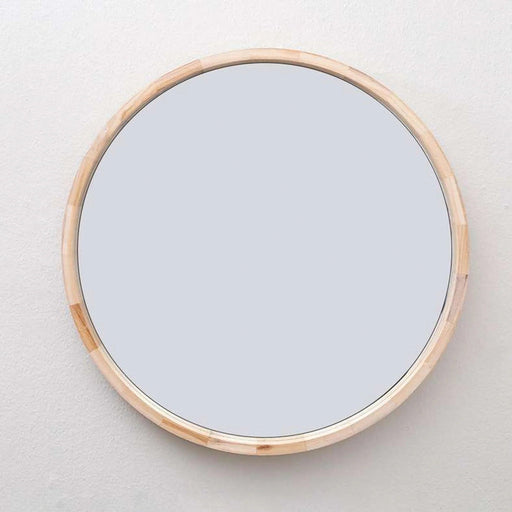 Capronni Wall Mirror Dia80Cm-Natural Wood Pan Home