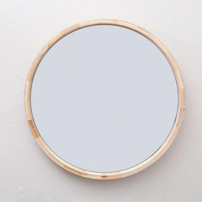 Capronni Wall Mirror Dia80Cm-Natural Wood Pan Home