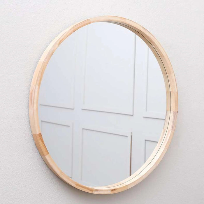 Capronni Wall Mirror Dia80Cm-Natural Wood Pan Home