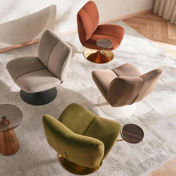 Carino Swivel Accent Chair With Table - Green