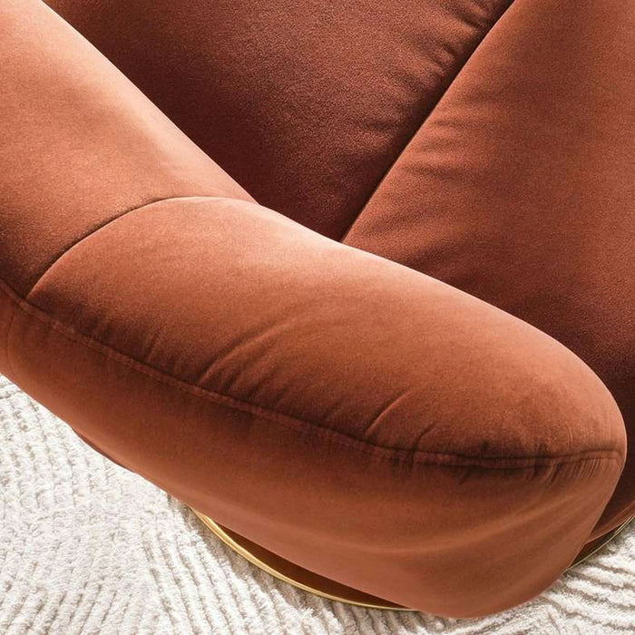 Carino Swivel Accent Chair With Table - Red