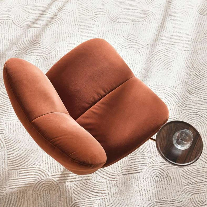 Carino Swivel Accent Chair With Table - Red