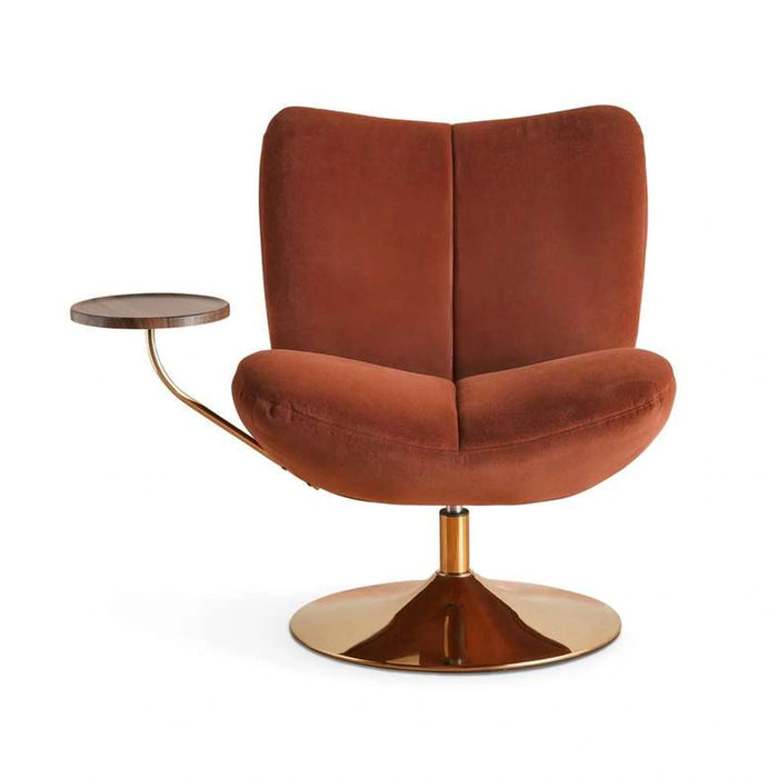 Carino Swivel Accent Chair With Table - Red