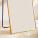 Carla Arch Cheval Mirror With Metal Frame 40X150cm - Gold Pan Home